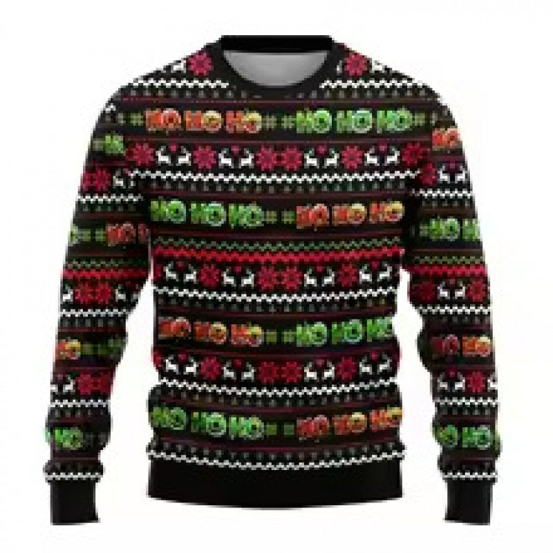 Christmas Graphic Long Sleeve Tee – Holiday Round Neck Top