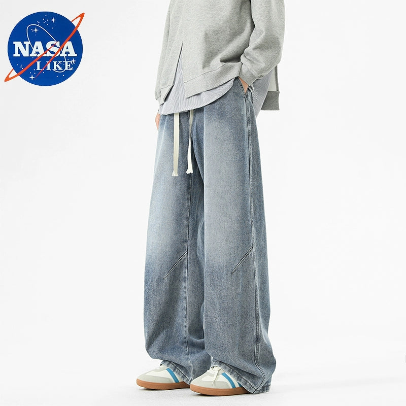 NASA Collab High-Street Denim Pants | Spring/Autumn Unisex Casual