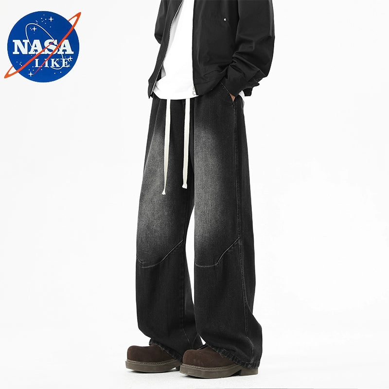 NASA Collab High-Street Denim Pants | Spring/Autumn Unisex Casual