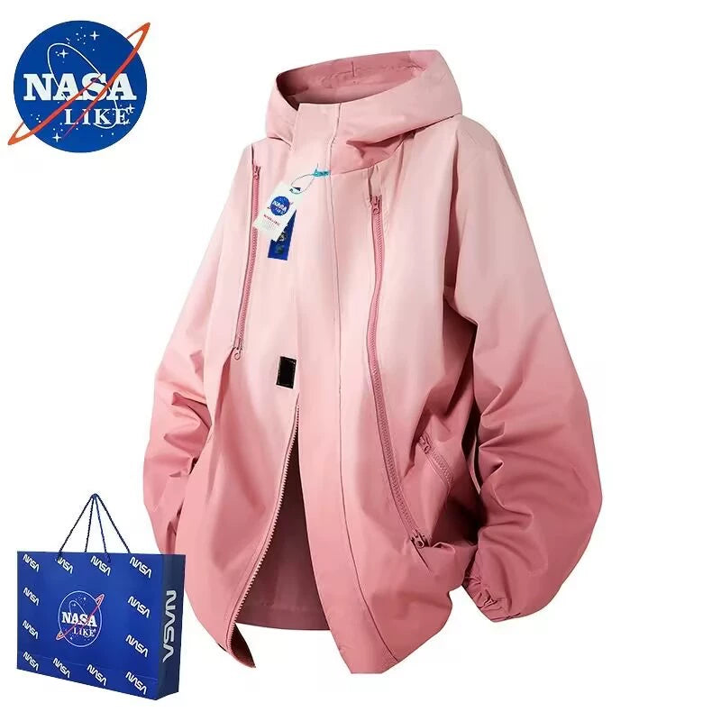 NASA Official Gradient Jacket | Trendy Streetwear for Couples | Outdoor Casual Wear