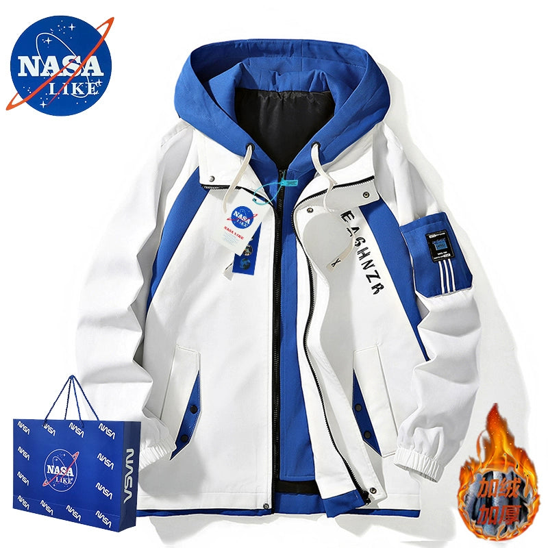 Nasalike Trendy Couple Winter Outwear | Loose Casual Autumn & Winter Jacket with Scarf | Easy-to-Match Fashion Style