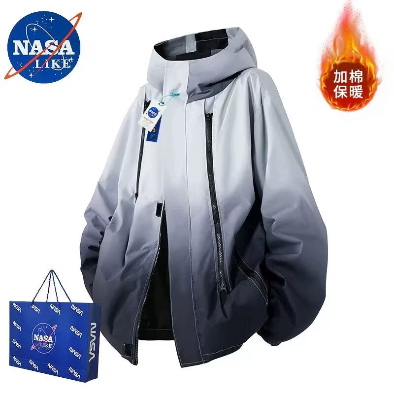 NASA Official Gradient Jacket | Trendy Streetwear for Couples | Outdoor Casual Wear