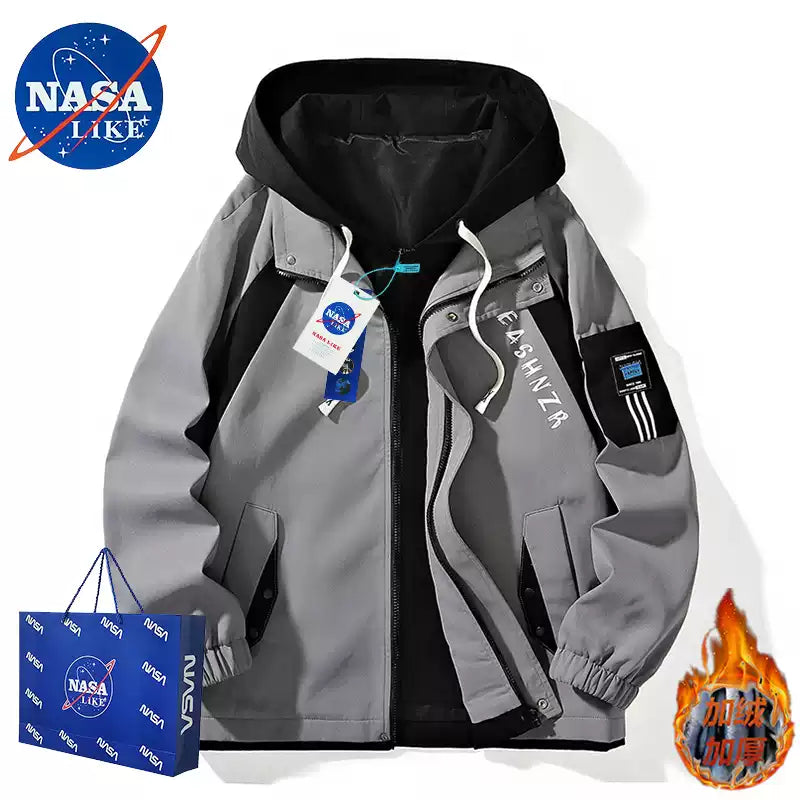 Nasalike Trendy Couple Winter Outwear | Loose Casual Autumn & Winter Jacket with Scarf | Easy-to-Match Fashion Style